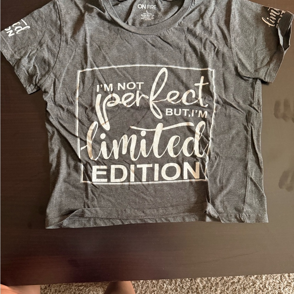 On Fire Charcoal Kids Tee - Limited Edition Print